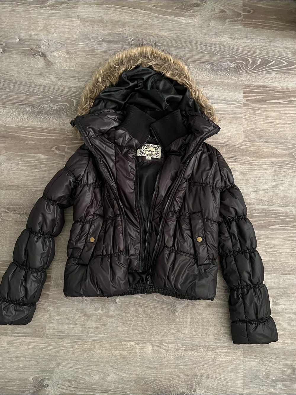 Forever 21 Black Puffer Jacket